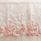 5.39" x 1.2 yds Lace Trim Embroidered Floral Mesh Peach ～ Fast Delivery as Air Lettermail