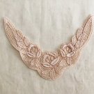 5.9" x 4" Collar Embroidered Floral Lace Appliqué Patch ～ Fast Delivery as Air Lettermail