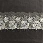 3" x 1.1 yds Lace Trim Embroidered Violet White Floral Mesh ~ Fast Delivery as Air Lettermail