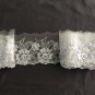 3" x 1.1 yds Lace Trim Embroidered Violet White Floral Mesh ~ Fast Delivery as Air Lettermail