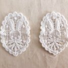 2 pcs 2.8" x 2" Patch Embroidered Bunny Rabbit White Appliqué ～ Fast Delivery as Air Lettermail
