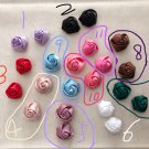 2 pcs 0.8" to 1" Rose Cloth Button 3D - Choose 1 from 11 Colours ～ Fast Delivery as Air Lettermail