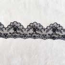 1.8" x 1 yd Lace Trim Black Embroidered Flower on Mesh ~ Fast Delivery as Air Lettermail 1.8" x 1 yd Lace Trim Black Embroidered Flower on Mesh ~ Fast Delivery as Air Lettermail