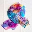 31" x 39" 70% Silk Scarf Wrap Shawl Oblong Leopard Dots ~ Fast Shipping 31" x 39" 70% Silk Scarf Wrap Shawl Oblong Leopard Dots ~ Fast Shipping