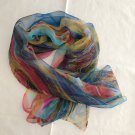38" x 30" Silk Scarf Wrap Shawl Rectangle Striped Dongfeng Yarn ~ Fast Shipping 38" x 30" Silk Scarf Wrap Shawl Rectangle Striped Dongfeng Yarn ~ Fast Shipping