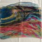38" x 30" Silk Scarf Wrap Shawl Rectangle Striped Dongfeng Yarn ~ Fast Shipping