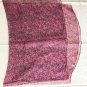 40" x 30" Silk Scarf Wrap Shawl Rectangle Red Floral Dongfeng Yarn ~ Fast Shipping