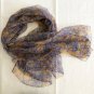 40" x 30" Silk Scarf Wrap Shawl Rectangle Yellow Floral Dongfeng Yarn ~ Fast Shipping