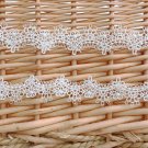 0.98" x 1 yd Embroidery Lace Trim Water-Soluble Lace Floral Scalloped Embellishment