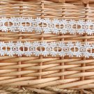 0.9" x 1 yd Embroidery Lace Trim Water-Soluble Lace Eyelet Floral Embellishment