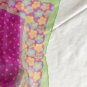 Gift 22" Silk Chiffon Scarf Wrap Floral Purple Green ~ Fast Delivery as Air Lettermail