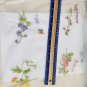 1.6x 1yd Embroidery Flowers Butterflies on Mesh Blue Fabric For Dress
