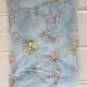 1.6x 1yd Embroidery Flowers Butterflies on Mesh Blue Fabric For Dress