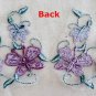 1 pair 3.2â x 3.7â Red Butterfly Leaves Patch Embroidered Appliqué