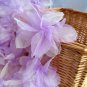 8 pcs Gradient Violet Flowers of a Strip Appliqué Patch Organza ～ Fast Delivery as Air Lettermail