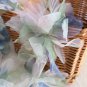 8 pcs Gradient Blue Pink Green White Flowers of a Strip Appliqu&Atilde;&copy; Patch Organza