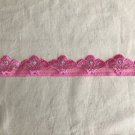 0.98" x 1.77 yds Elastic Floral Lace Trim Pink Silver Stretch Beautiful 0.98" x 1.77 yds Elastic Floral Lace Trim Pink Silver Stretch Beautiful