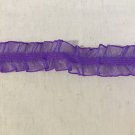 1.14” x 1.5 yds Purple Lace Trim Frilly Ruffled Elastic Stretch Beautiful 1.14” x 1.5 yds Purple Lace Trim Frilly Ruffled Elastic Stretch Beautiful