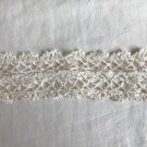 2.36" x 1.1 yds Off-White Crocheted Cotton Trim ~ Fast Delivery as Air Lettermail