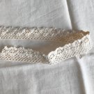0.83" x 1.1 yds Off-White Crocheted Cotton Trim Ivory ~ Fast Delivery as Air Lettermail
