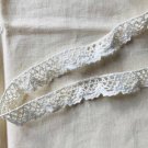 0.67" x 1 yd White Crocheted Cotton Trim + 2 yellow spots
