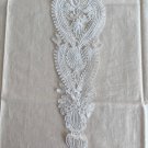 4.17” x 12” Floral Patches Embroidered Appliqué White - Asymmetry