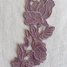 1 pc 2.44” x 5.51” Brown Floral Patches Embroidered Appliqué
