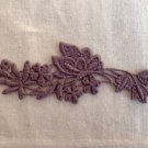 3.74” x 1.38” Brown Floral Patches Embroidered Appliqué