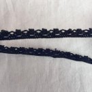 0.39" x 1 yd Black Crocheted Cotton Trim Scalloped