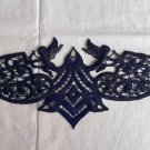 10.79” x 5.31” Black Flowers Angels Patches Embroidered Appliqué Collar 10.79” x 5.31” Black Flowers Angels Patches Embroidered Appliqué Collar