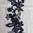5.71” x 12.17” Black Flowers Angels Patches Embroidered Appliqué Collar 5.71” x 12.17” Black Flowers Angels Patches Embroidered Appliqué Collar