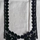 A pair 2.76” x 7.24” Black Hearts Leaves Patches Embroidered Appliqué A pair 2.76” x 7.24” Black Hearts Leaves Patches Embroidered Appliqué