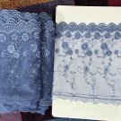 6.69” x 1 yd Blue Embroidered Lace Trim Floral Scalloped 6.69” x 1 yd Blue Embroidered Lace Trim Floral Scalloped