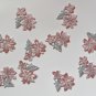1 pc 1.89” x 1.89” Floral Patch Appliqué Apricot Pink Light Blue