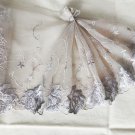 6.3" x 1 yd Gray Embroidered Floral Lace Trim Light Grey 6.3" x 1 yd Gray Embroidered Floral Lace Trim Light Grey