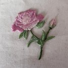 1 pc 1.97” x 2.24” Light Pink Rose Patch Appliqué Self-Adhesive Green