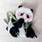 1 pc 2.2” x 1.97” Panda Holding Bamboo Patch Appliqué Self-Adhesive 