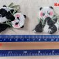 1 pc 2.2â x 1.97â Panda Holding Bamboo Patch Appliqué Self-AdhesiveÂ