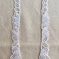 1 pair 1.81” x 8.9” White Patches Embroidered Appliqué Leaves