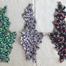3pc 3.74” x 8.74” Floral Patches Appliqué Colourful