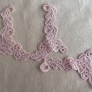 3 pcs 2.13” x 3.31” Floral Patches Embroidered Appliqué Pink