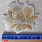 3.5â x 3.11â Peony Embroidery Patch AppliquÃ© Self-Adhesive Yellow White