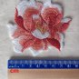 3.5â x 3.11â Peony Embroidery Patch AppliquÃ© Self-Adhesive Red White