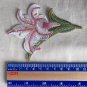 1 pc 3.46â x 4.29â Patch Appliqué Self-Adhesive Lily Pink White
