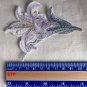 1 pc 3.46â x 4.29â Patch AppliquÃ© Self-Adhesive Lily Violet White