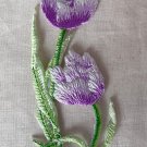 1.97" x 4.45” Tulip Patch Appliqué Self-Adhesive Purple