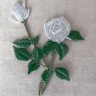 2.32” x 3.15” Embroidered Patch Appliqué Self-Adhesive White Roses 2.32” x 3.15” Embroidered Patch Appliqué Self-Adhesive White Roses