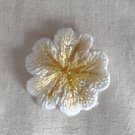 1.22” x 1.18” Embroidered Patch Appliqué Self-Adhesive Cherry blossom Yellow 1.22” x 1.18” Embroidered Patch Appliqué Self-Adhesive Cherry blossom Yellow