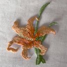 2.36” x 2.32” Orange Lily Flower Embroidered Patch Appliqué Self-Adhesive Flowering Plant 2.36” x 2.32” Orange Lily Flower Embroidered Patch Appliqué Self-Adhesive Flowering Plant