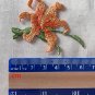 2.36â x 2.32â Orange Lily Flower Embroidered Patch Appliqué Self-Adhesive Flowering Plant